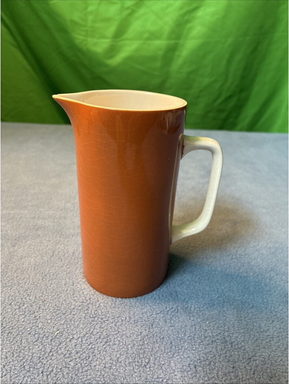 Ironstone Coffee Pot Harmony House Sierra Burndt Orange Pitcher Japan Vintage